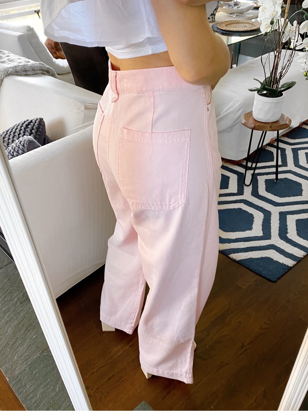 ZARA Light Pink High Rise Wide Leg Denim Jeans! 🌸 - Picture 5 of 17